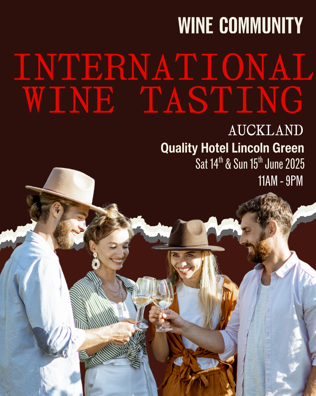 Wine Tasting at Auckland Sunday 15 June 2025