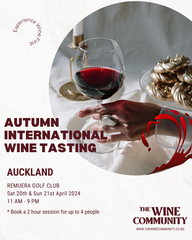 Wine Tasting at AUCKLAND SATURDAY 20 April 2024