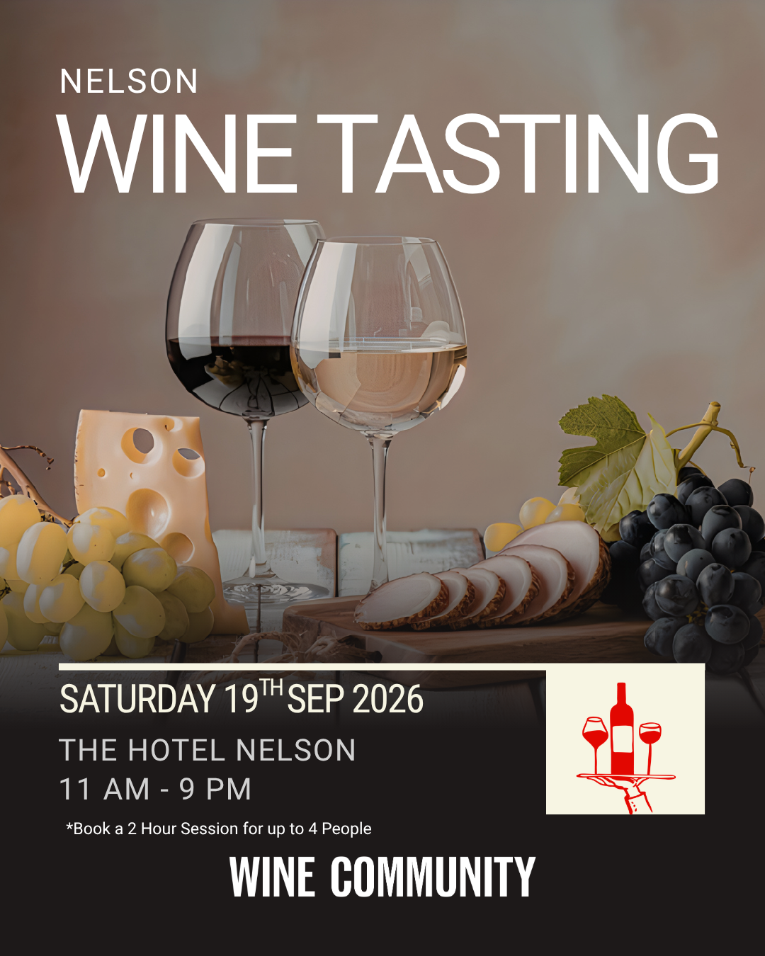Wine Tasting at Nelson Saturday 19 September 2026
