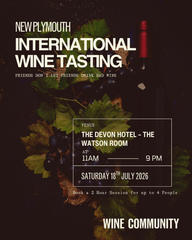 Wine Tasting at New Plymouth Saturday 18 July 2026