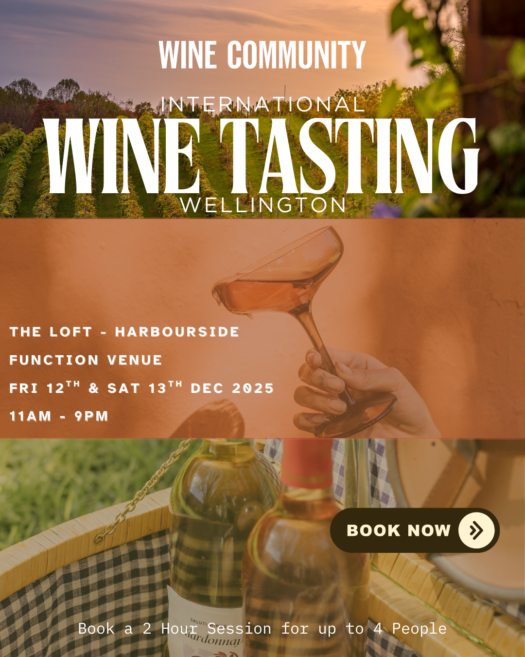 Wine Tasting at WELLINGTON SATURDAY 13 December 2025